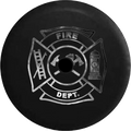 2018 2019 Wrangler JL Backup Camera Fire Department Smoke Silver Grey Spare Tire Cover for Jeep RV 32 Inch