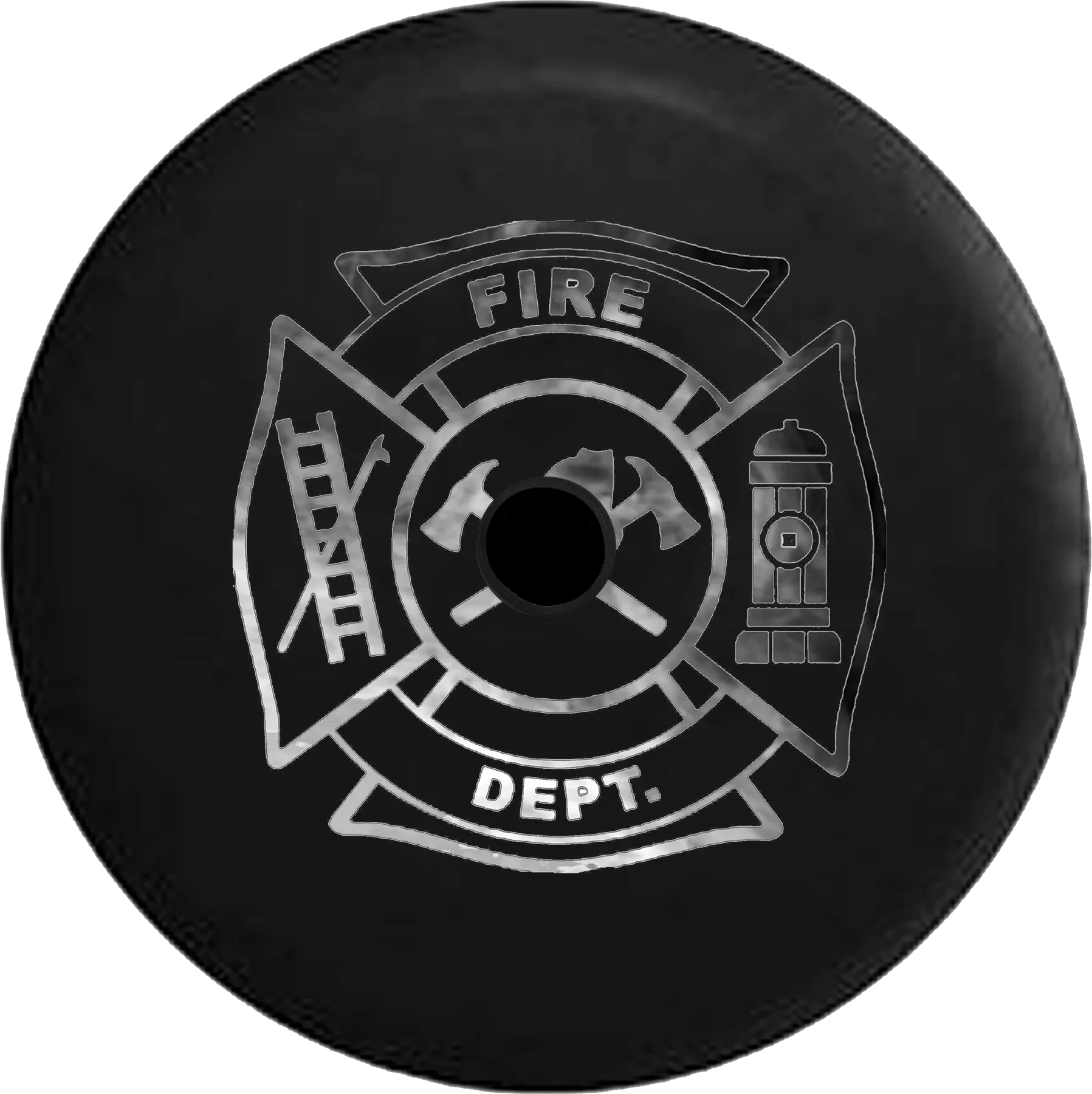 2018 2019 Wrangler JL Backup Camera Fire Department Smoke Silver Grey Spare Tire Cover for Jeep RV 32 Inch