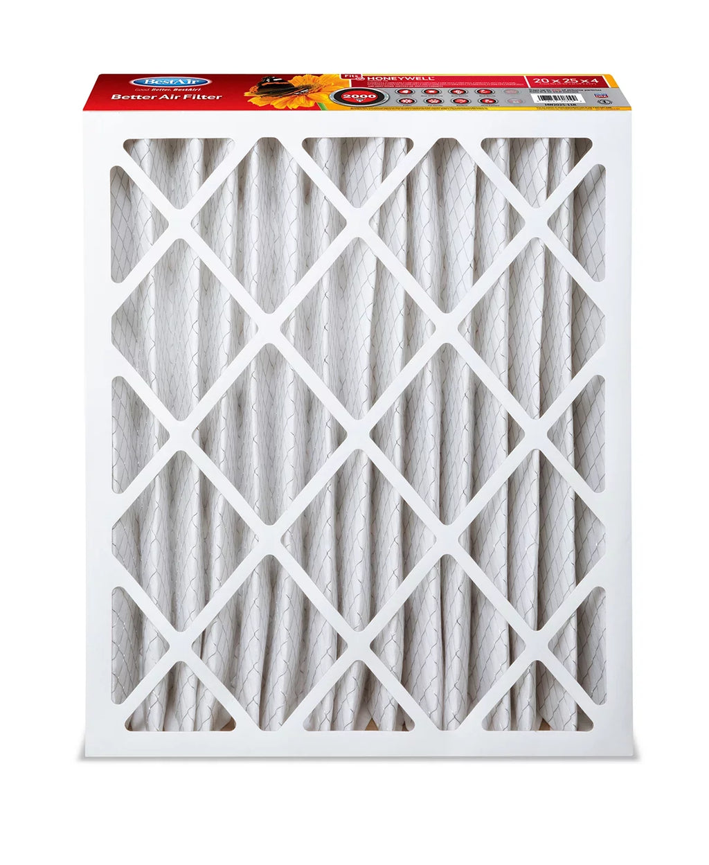 BestAir HW2025-11R Honeywell 20x25x4 Series 2000 MERV 11 Furnace Filter