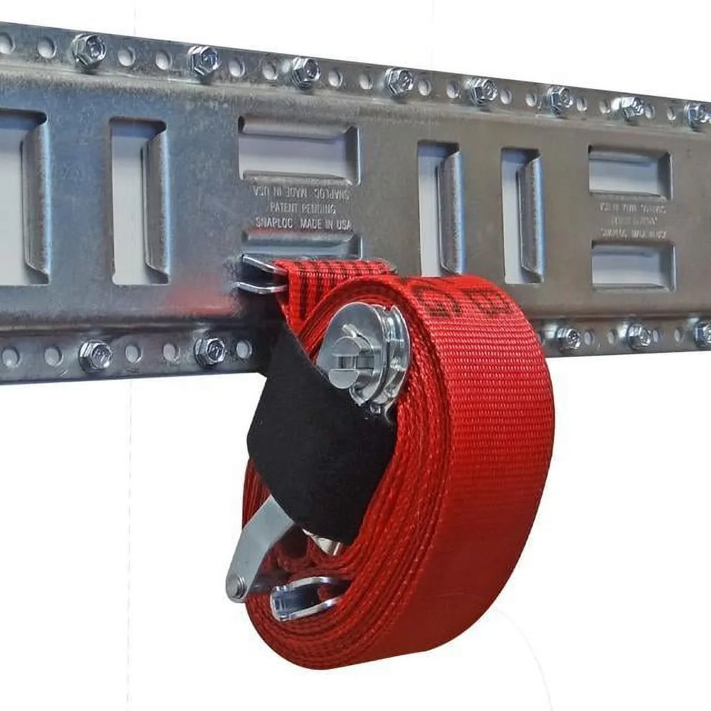 SNAP-LOC Fast-Track E-Track 8 Inch 2-Pack USA Galvanized Steel Horizontal Vertical, Logistic Tie-Down for Pickups, Trucks, Trailers