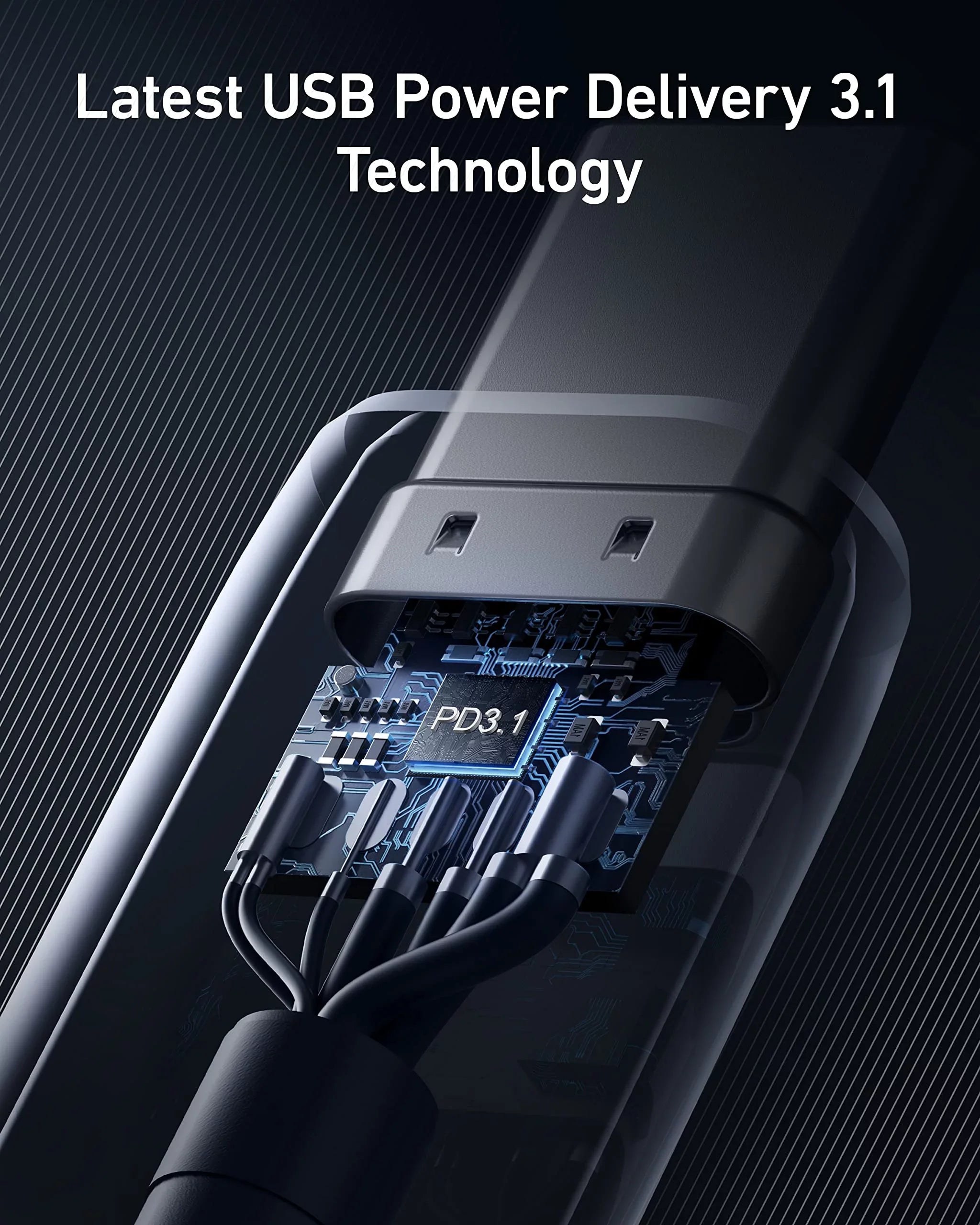 Anker 735 Fast Charger (GaNPrime 65W) with USB-C to USB-C Cable