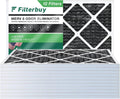 Filterbuy 16x25x1 MERV 8 Odor Eliminator Pleated HVAC AC Furnace Air Filters with Activated Carbon (12-Pack)
