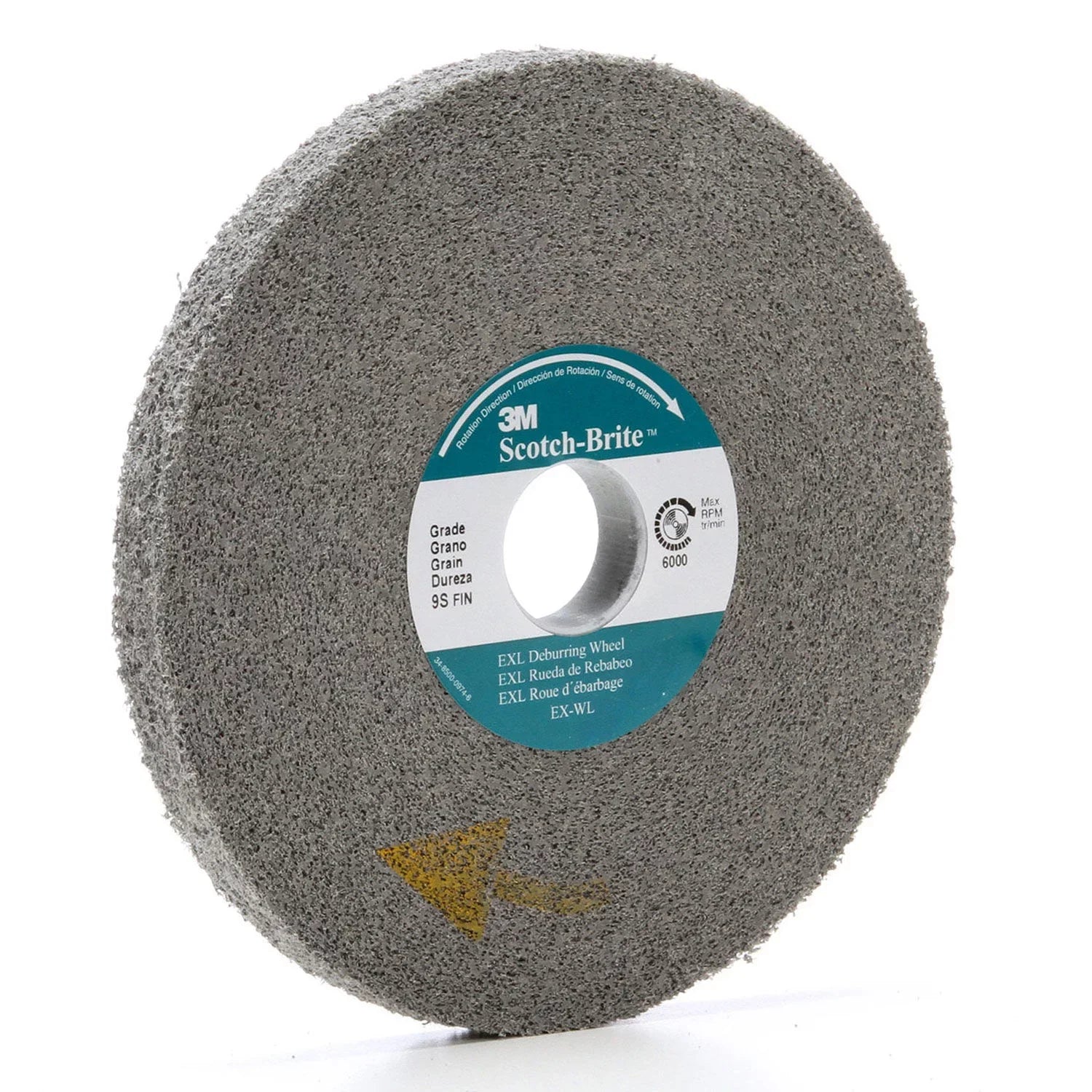 3M Scotch-Brite™ EXL Deburr Wheel, 9-SF, 6 x 1/2 x 1, Fine, EA (405-048011-05790)