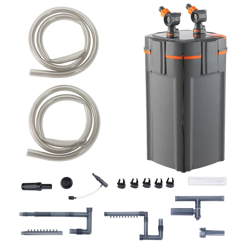 SKYSHALO 200 Gallon Aquarium Canister Filter Fish Tank Quiet 20w UV Lamp