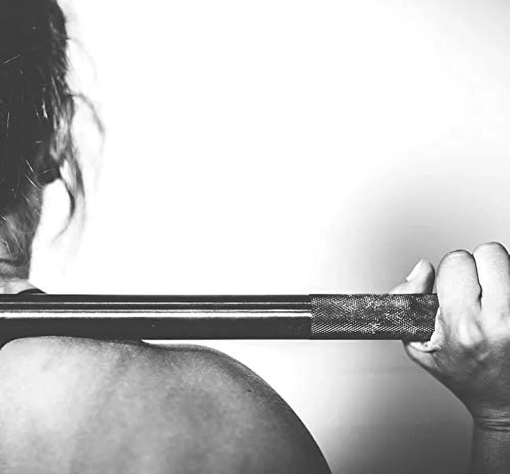 Olympic Weightlifting Barbell Bar 86" - Heavy-Duty Straight Bar for 2-inch Weight PLatitudees - 330 lb. Weight Capacity