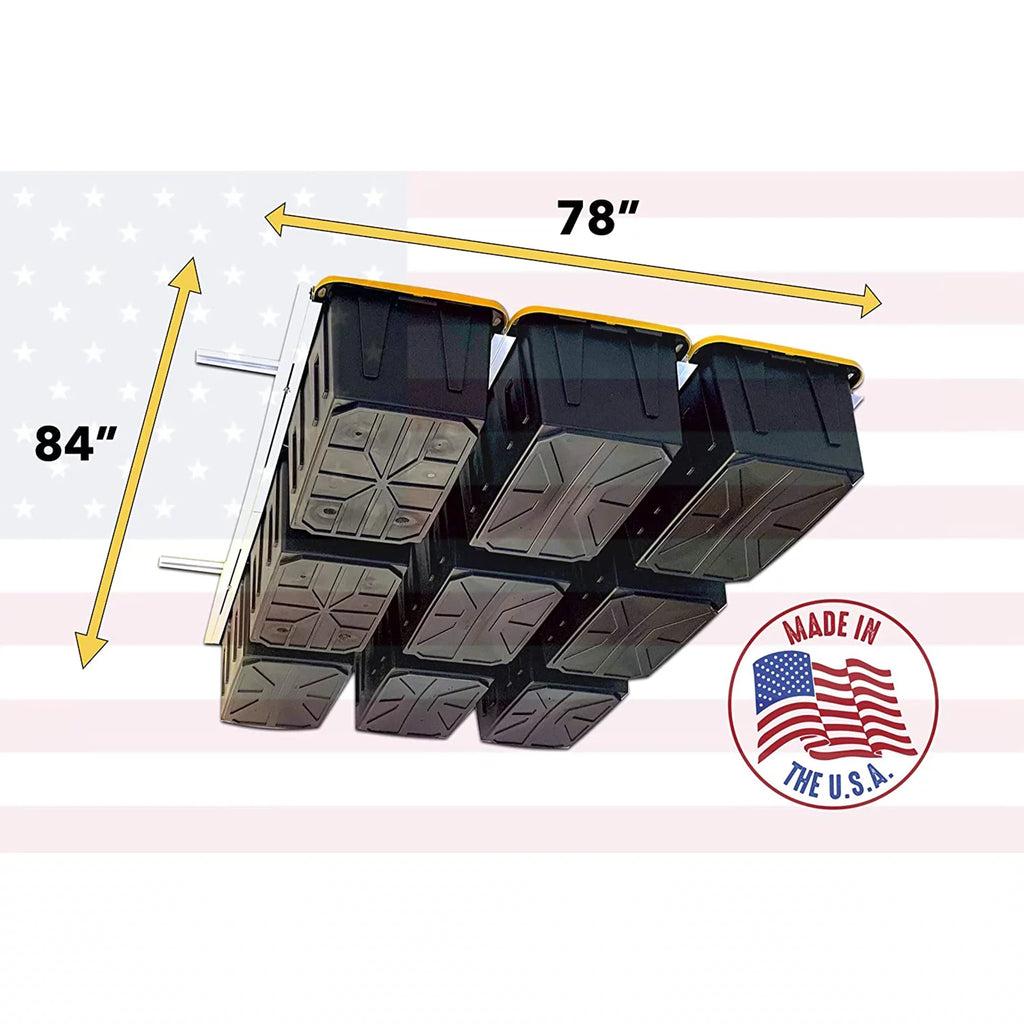 E-Z Storage Overhead Garage Ceiling Steel Storage Rack for Tote Containers