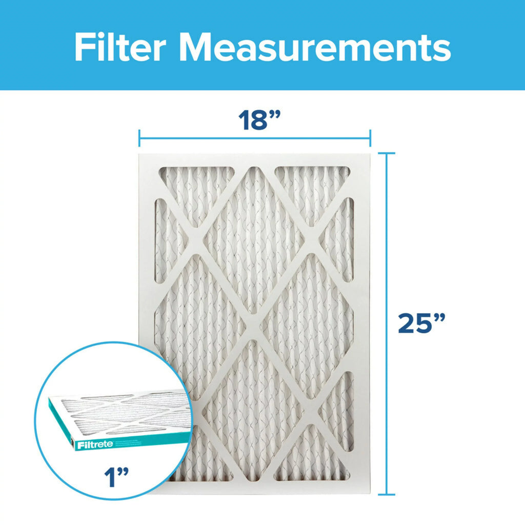 Filtrete by 3M 18x25x1, MERV 11, Allergen Reduction HVAC Furnace Air Filter, 1200 MPR, 4 Filters