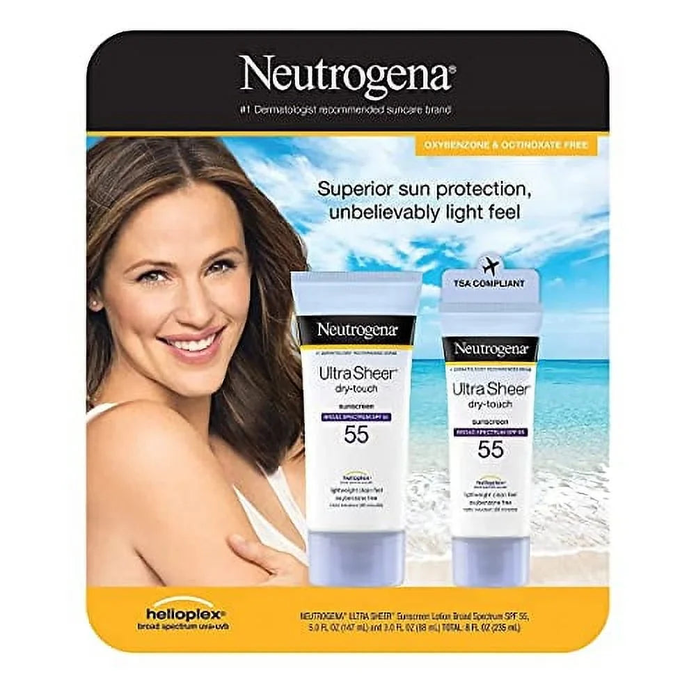 Ultra Sheer Spf 55 Sundisplay Light Weight Clean Feel 5.0 Fl Oz +3.0 Fl Oz Net Wt 8 Fl Oz