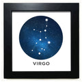 Virgo ConstelLatitudeion Zodiac Sign Black Square Frame Picture Wall Tabletop