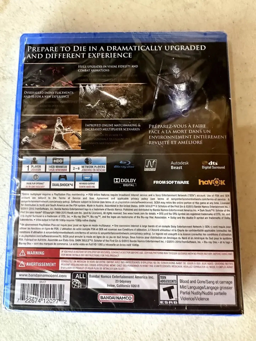 Dark Souls II 2 Scholar of the Sin PS4 Brand New Factory Sealed PlayStation