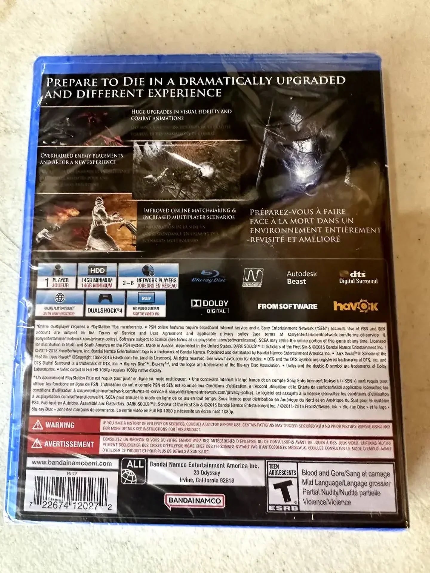 Dark Souls II 2 Scholar of the Sin PS4 Brand New Factory Sealed PlayStation
