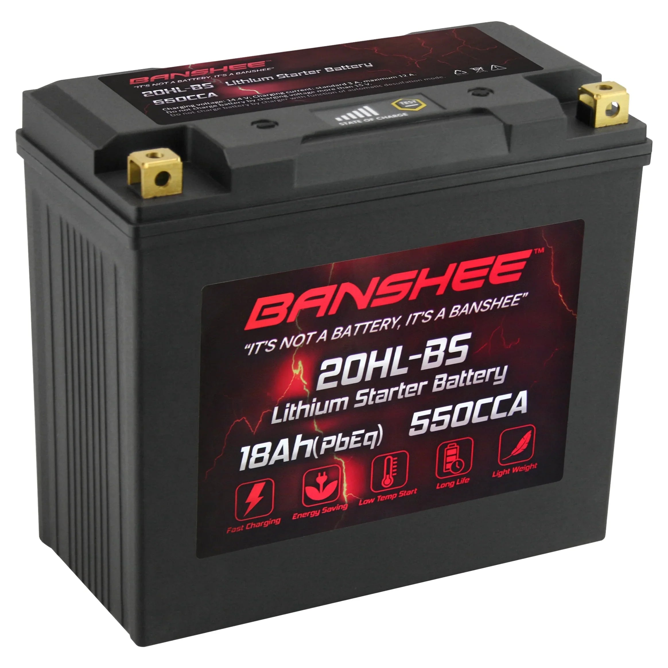 Banshee 20L-BS LiFePO4 Motorsports Battery Compatible with Yamaha FC1800 WaveRunner FX SVHO 2014 to 2020