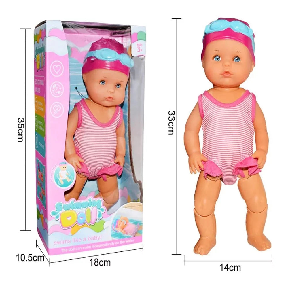 Sulobom Electric Swimming Doll for Pool Bath, Waterproof Bathtub Toys, Kids, Child, Pool Toys