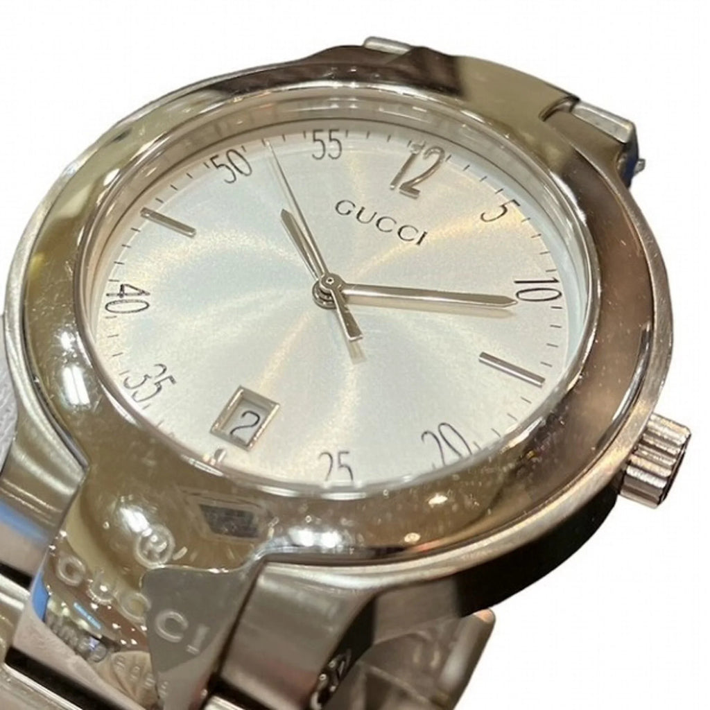 Pre-Owned Gucci GUCCI 8900M quartz silver watch ladies (Good)