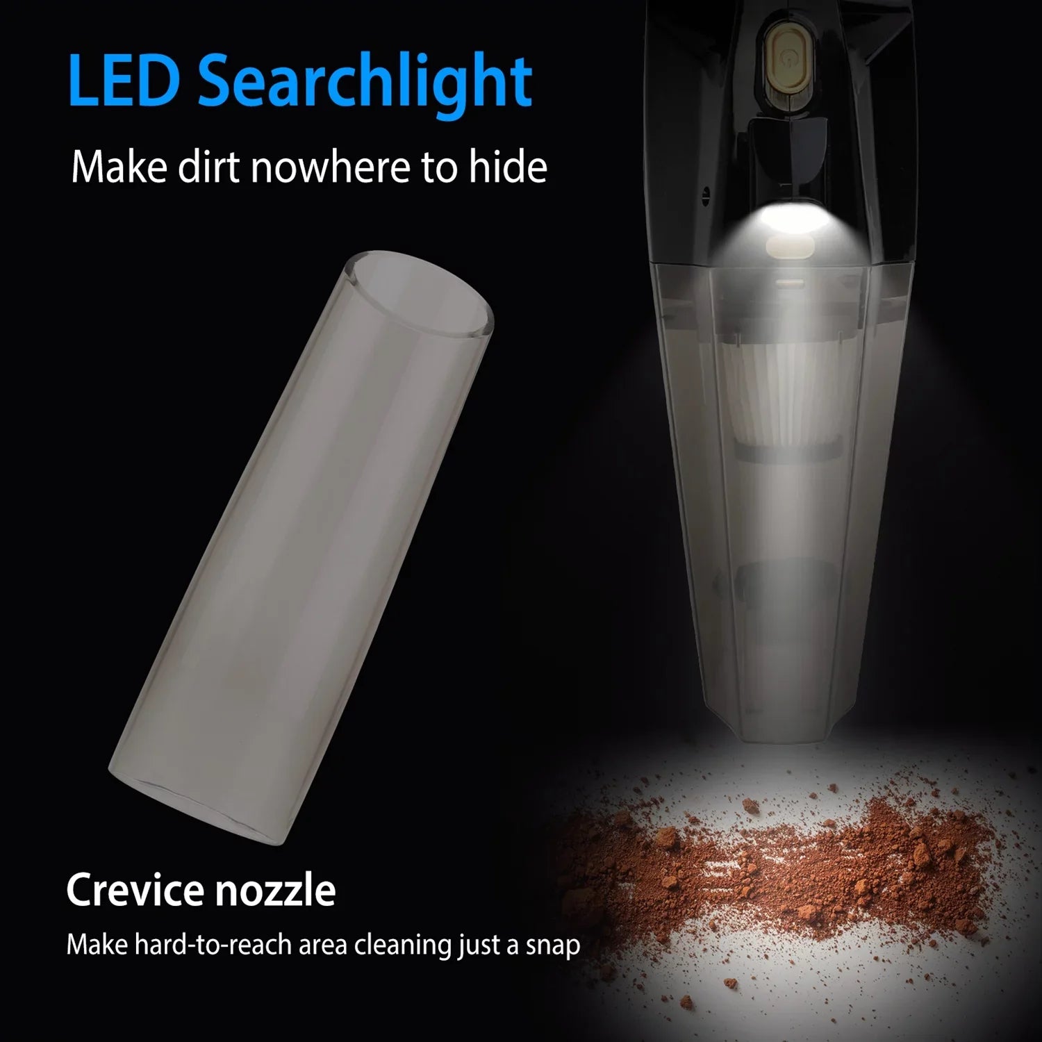 Handheld Vacuum Cleaner, iMountek  Car Vacuum Cleaner 120W 8000PA DC 12V Home Duster Powerful Suction with Accessory Kit