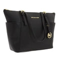 MICHAEL Michael Kors Jet Set Travel Med. Top Zip Saffiano Tote - Black - 30F2GTTT8L-001