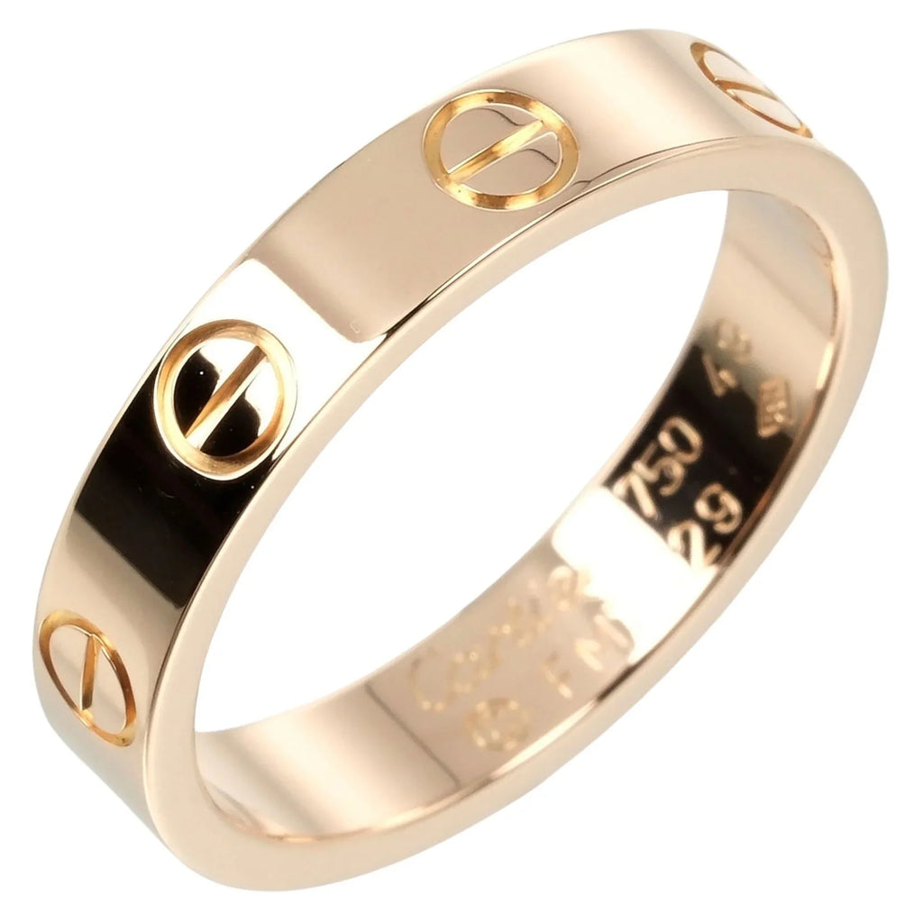 Pre-Owned Cartier Love Wedding Ring Size 9, K18 PG Pink Gold, Approx. 3.6g I132124020 (Good)