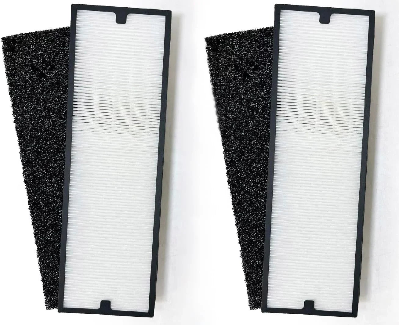 Nispira Particle/Carbon HEPA Filter Set For Blueair Sense+ Sense Air Purifier | Removes Smoke, Chemical VOCs, Odor, Pet Dander | 2 Sets