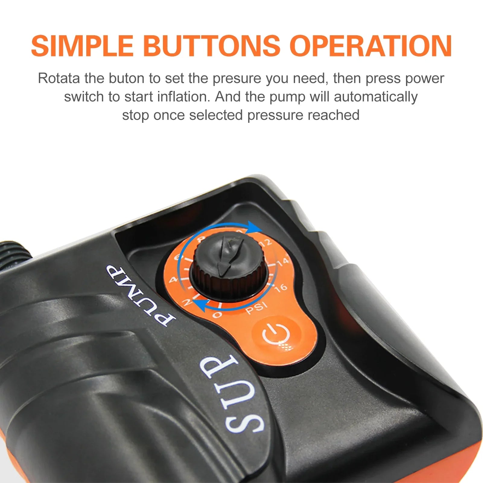 Dcenta Exclusive 16 PSI Electric InfLatitudeion Air Pump with 6 Nozzles for InfLatitudeables and Boats