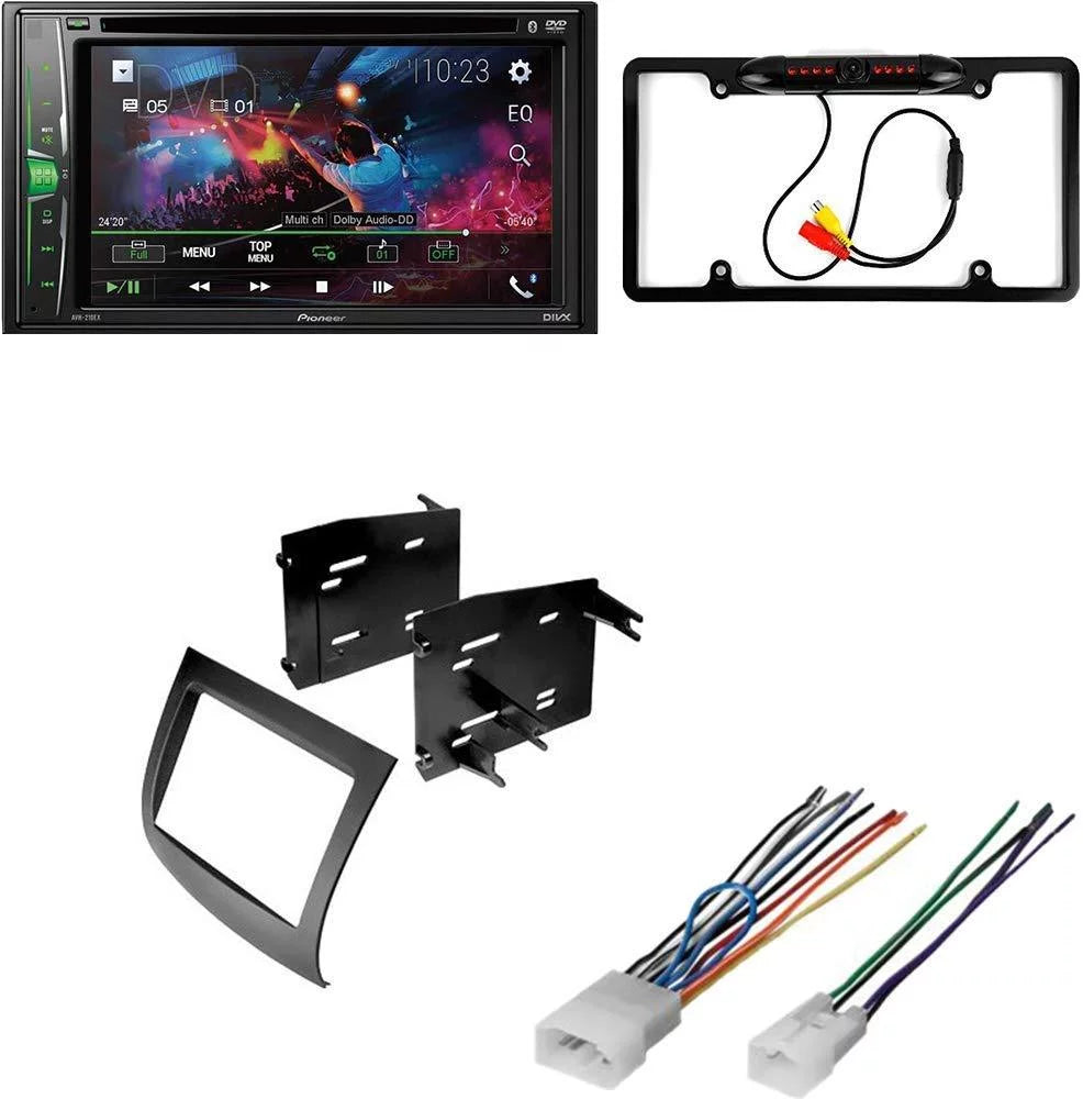KIT4959 Bundle for 2004-2010 Toyota Sienna Van W/ Pioneer AVH-241EX Double DIN Car Stereo with Bluetooth/Backup Camera/InstalLatitudeion Kit/in-Dash DVD/CD AM/FM 6.2" Touchdisplay Digital Media Receiver