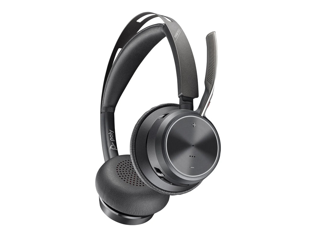Poly Voyager Focus 2 USB-C Headset TAA - Siri, Google Assistant - Stereo - USB Type C - Wired/Wireless - Bluetooth - 164 ft - 20 Hz - 20 kHz - On-ear, Over-the-head - Binaural - Ear-cup - MEMS Tech...