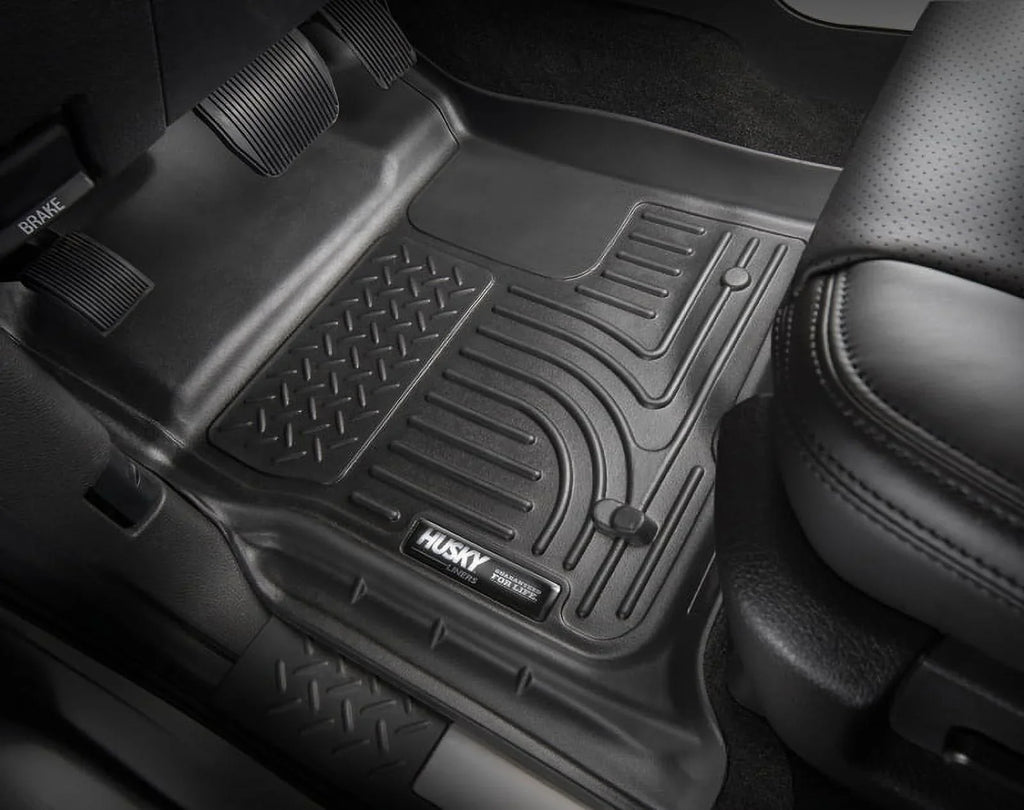 Husky by RealTruck Weatherbeater Series Front Floor Liners Black Front Row Compatible with select: 2017-2021 Chrysler Pacifica Touring L, 2023 Chrysler Pacifica