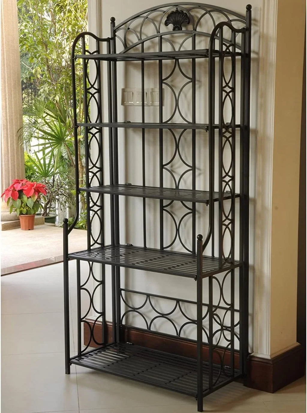 Iron Indoor/Outdoor Bakers Rack Space-Efficient For Cooling Baked Goods, Kitchen, Pantry Or Dining Area Allows For Good VentiLatitudeion, 70" D X 32" W X 4"