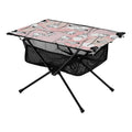 Abstract Roses Flowers Camping Folding Table Portable Beach Table with Storage Bag Compact Picnic Table for Outdoor Travel Fishing BBQ