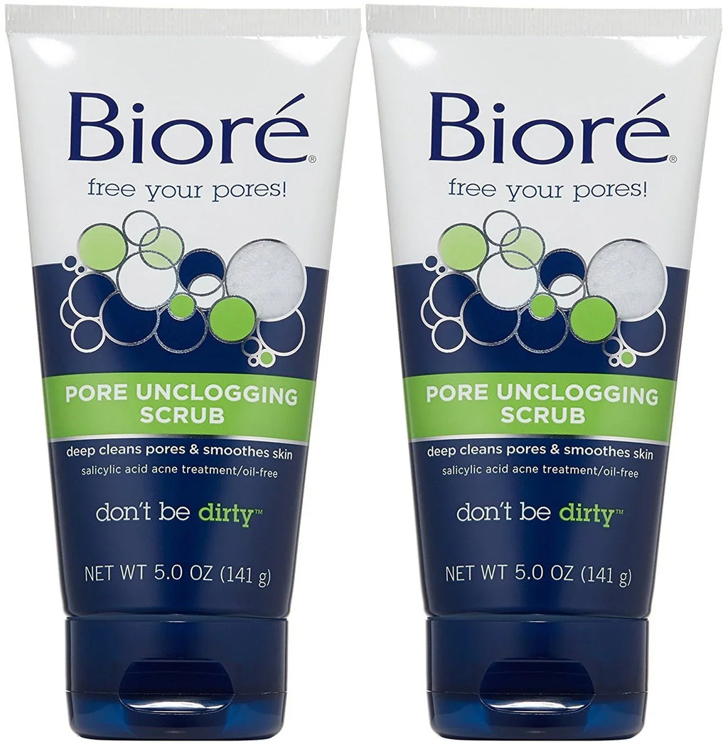 Biore Pore Unclogging Scrub 5 oz (Pack of 2)