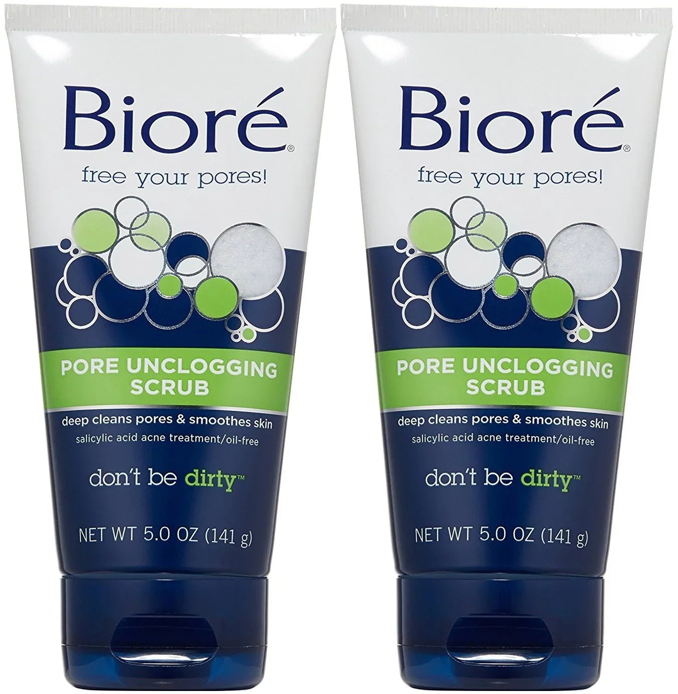 Biore Pore Unclogging Scrub 5 oz (Pack of 2)