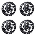 (4 Pack) 4/137 Tusk Wasatch Beadlock Wheel 15x7 5.0 + 2.0 Machined/Black For CAN-AM Defender HD10 Pro XT 2020-2022