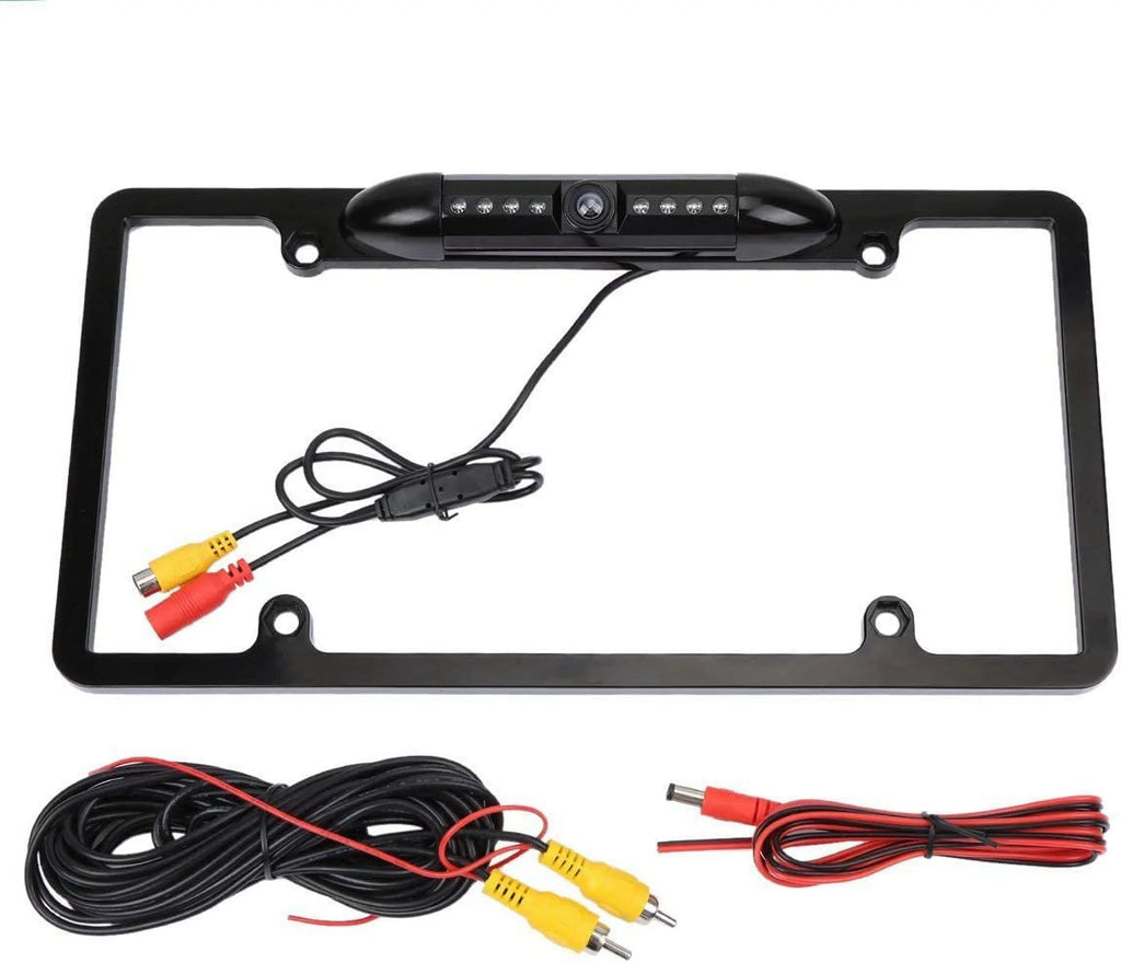 Backup Camera Rearview License PLatitudee Frame for ALPINE X308U Black