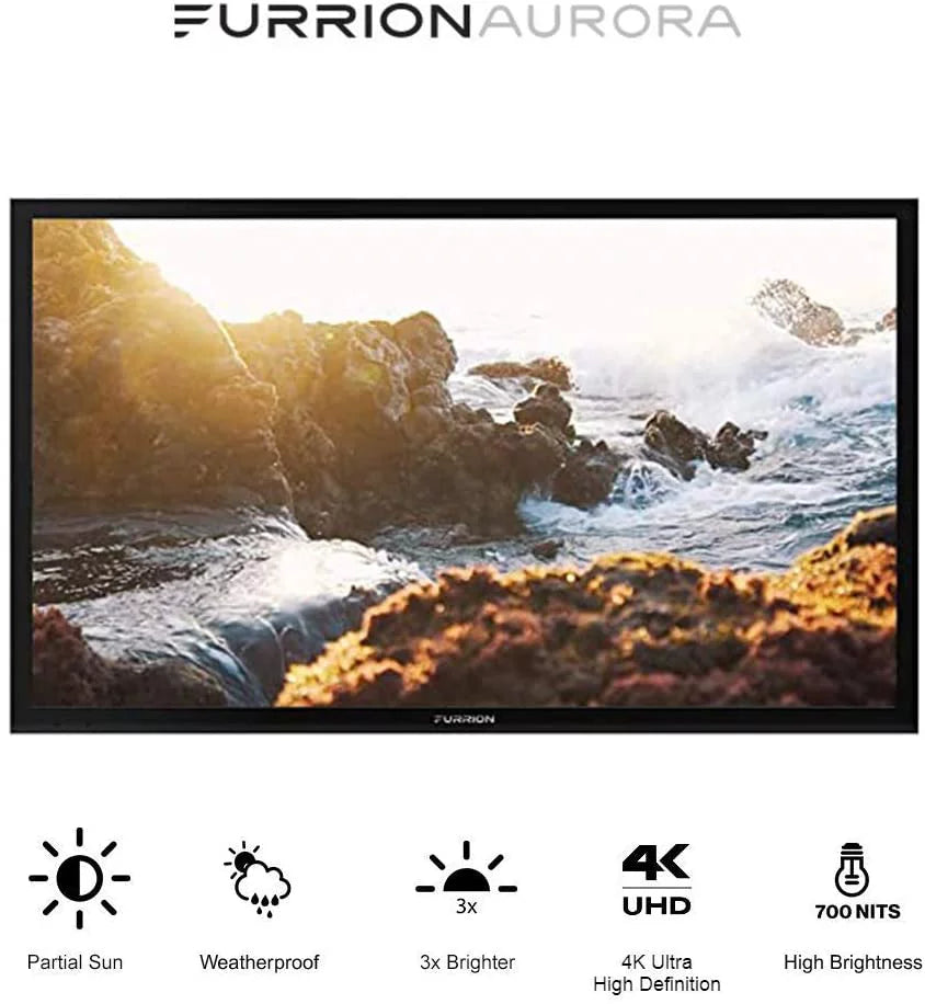 Furrion FDUF65CBS 65" Full Shade Series Outdoor Weatherproof 4K UHD TV with an Additional 2 Year Coverage by Epic Protect (2021)