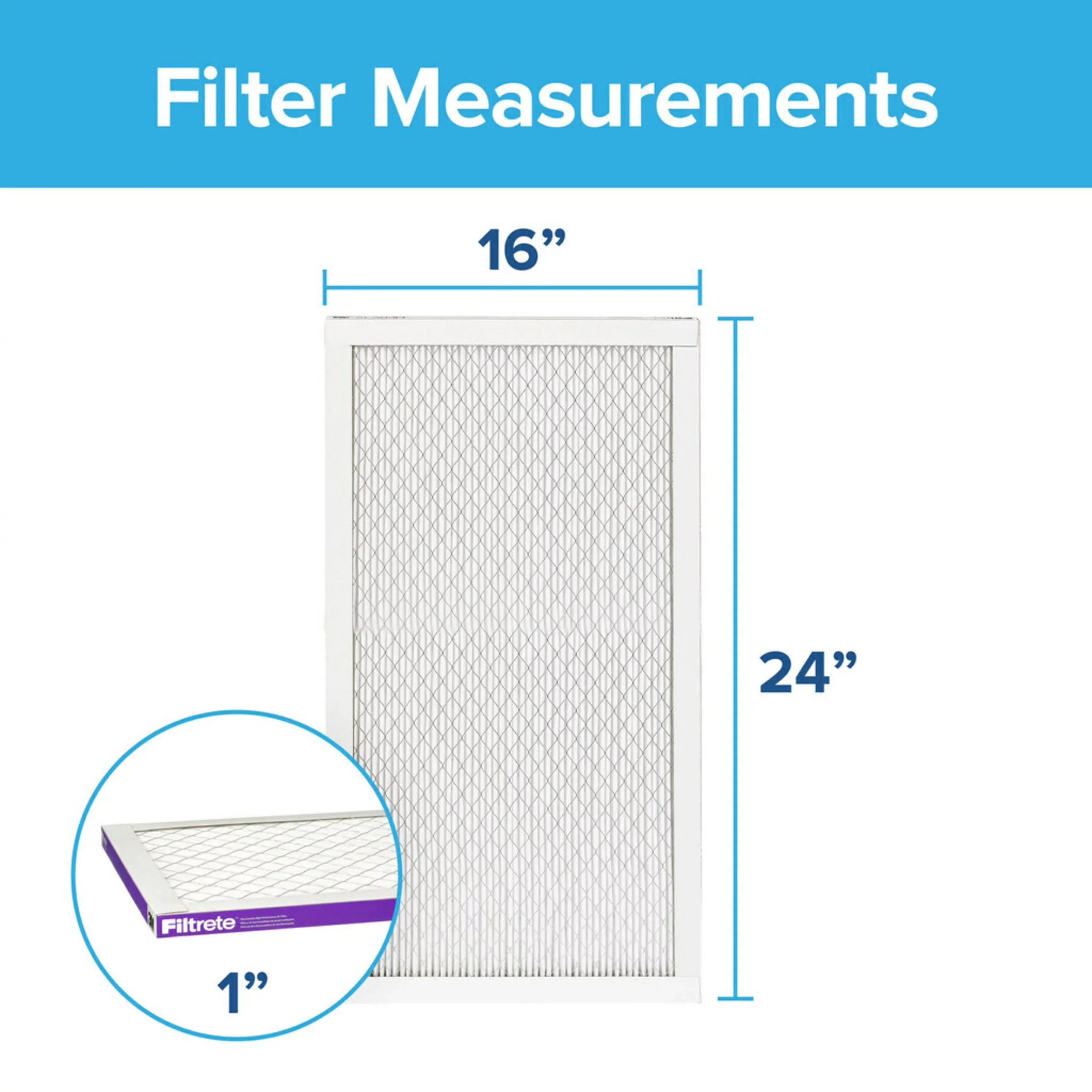 Filtrete 16x24x1 Air Filter, MPR 1500 MERV 12, Advanced Allergen Reduction, 4 Filters