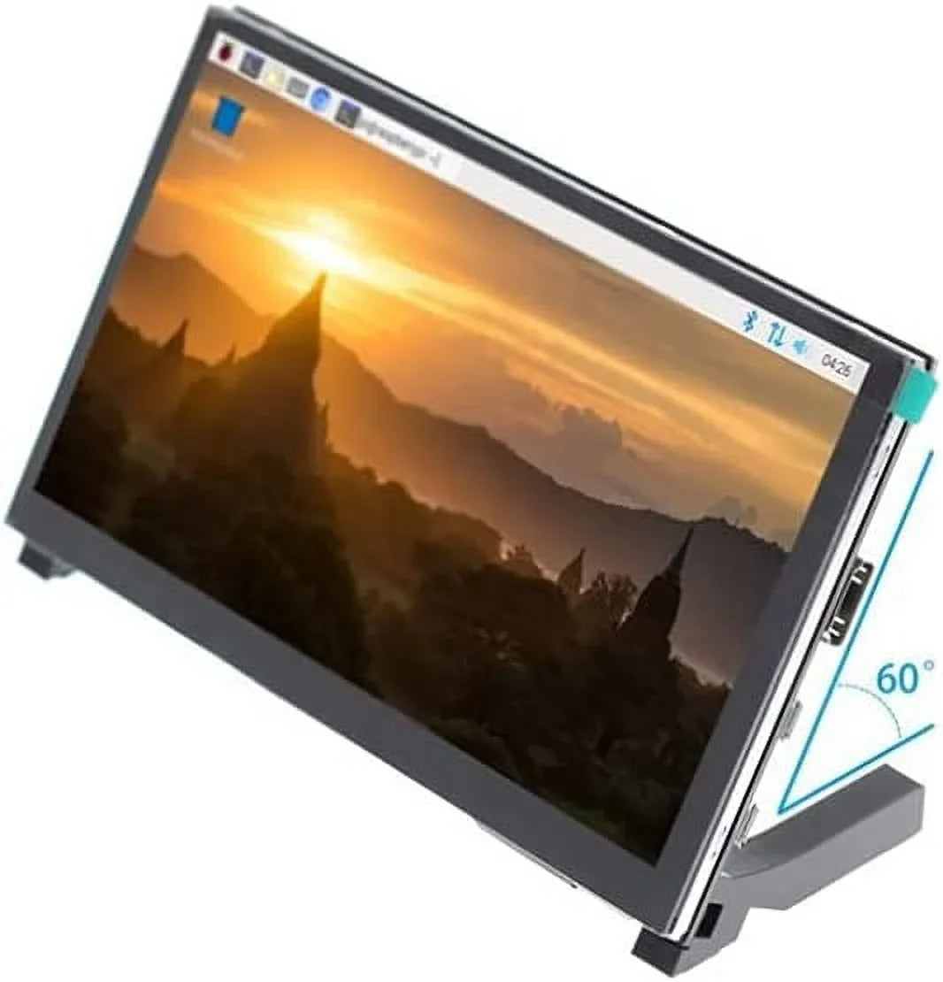 Treedix 7 inch Touchdisplay Monitor LCD HDMI Display Monitor 1024x600 HD IPS HDMI Display Compatible with Raspberry Pi 3B+/4B with Stand-H Drive-Free