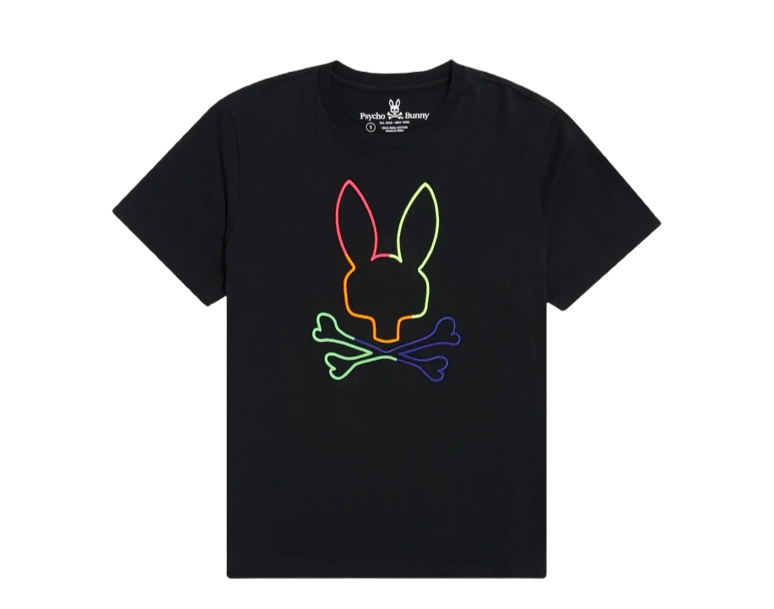 Psycho BunnyPsycho Bunny Leo Bunny Men's Big and Tall Tee ShirtBlack2XLB