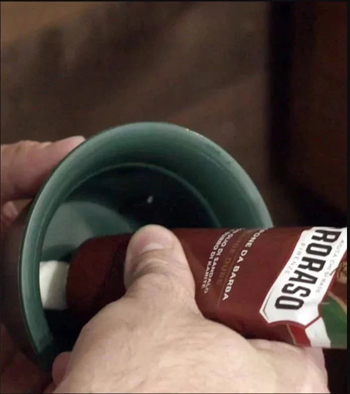 Proraso Shaving Soap Cream Sandalwood Shea Butter Sapone Da Barba in for Coarse Beard 150ml tube - RED 3 Pack