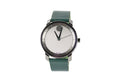 Movado (3600570) Bold Mens Forest Green Leather Strap Gunmetal Dial Quartz Watch