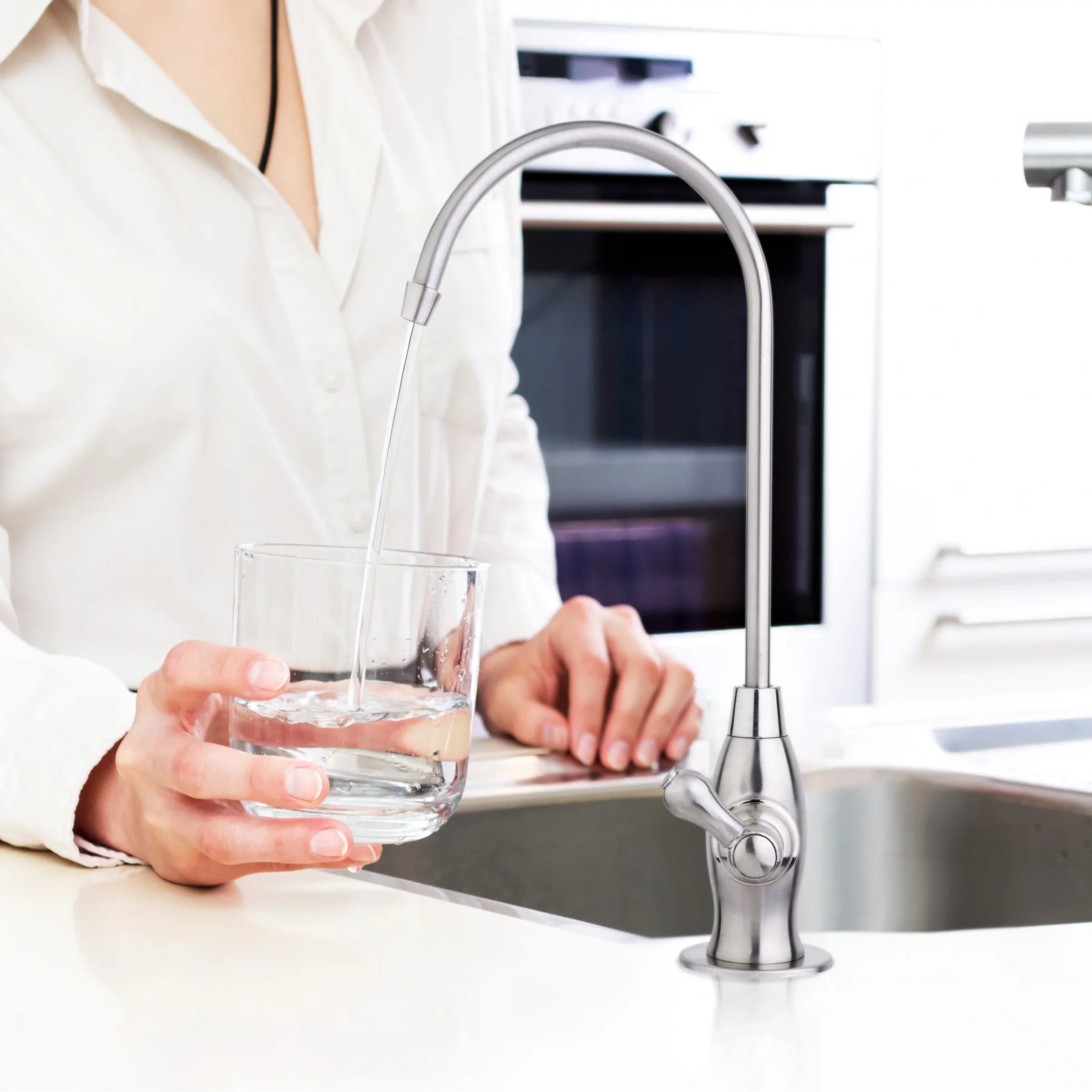 iSpring GK1-AW Heavy Duty Reverse Osmosis, High Spout Kitchen Bar Sink Drinking Water, Contemporary RO Faucet, Antique Wine