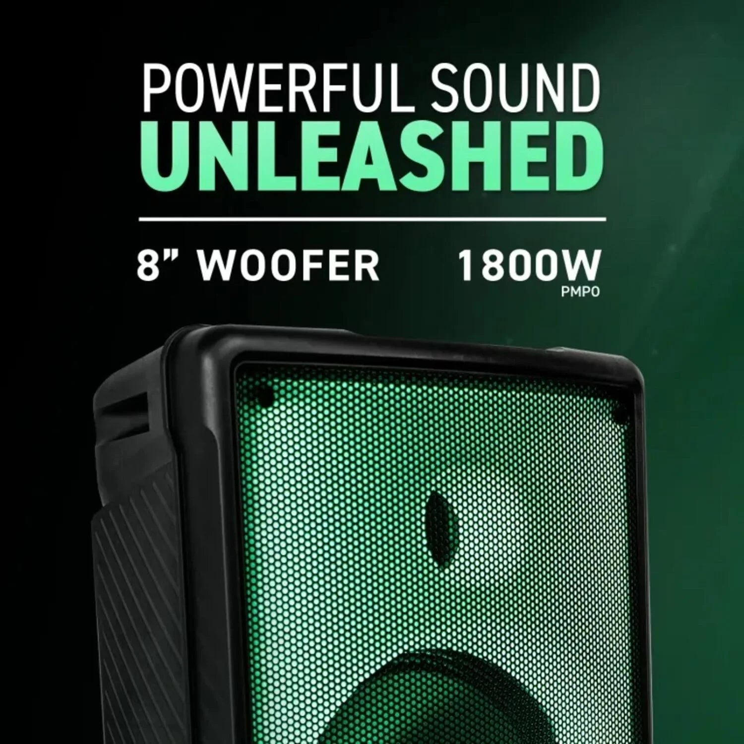 Portable 8" Karaoke Speaker with Wirlss Microphne