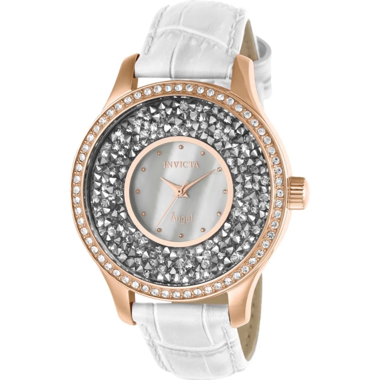 Invicta Women's Angel Quartz 3 Hand White Dial Watch 24588