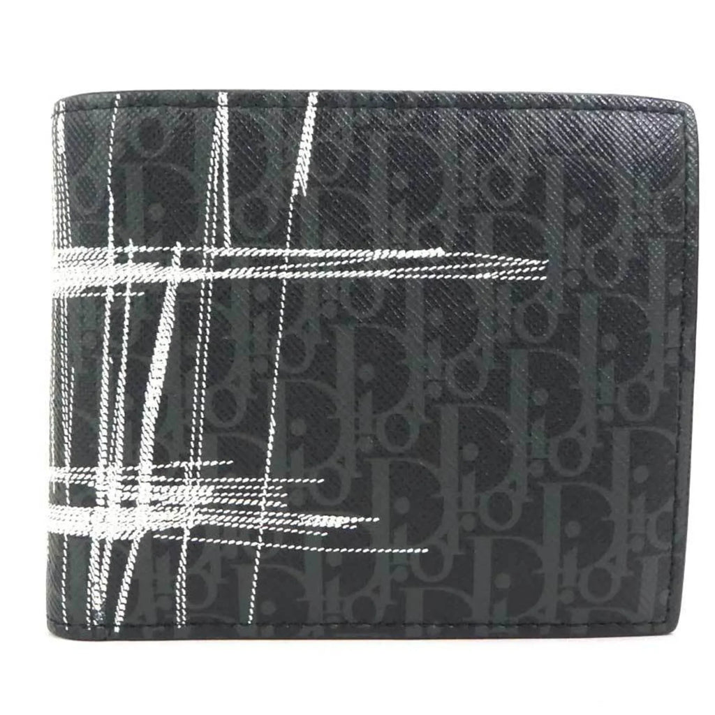 Pre-Owned Dior Homme DIOR HOMME folio wallet leather black model men (Good)