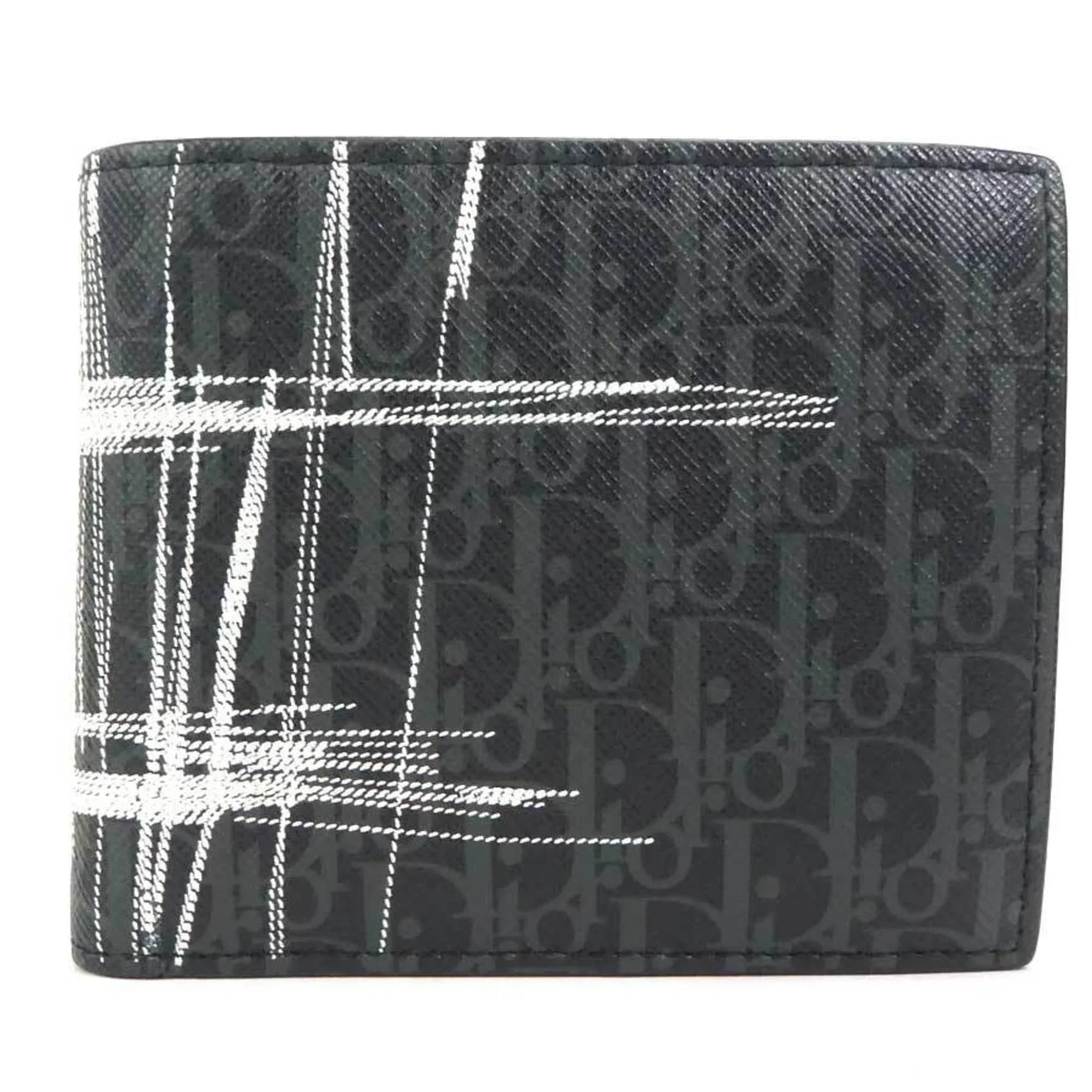 Pre-Owned Dior Homme DIOR HOMME folio wallet leather black model men (Good)