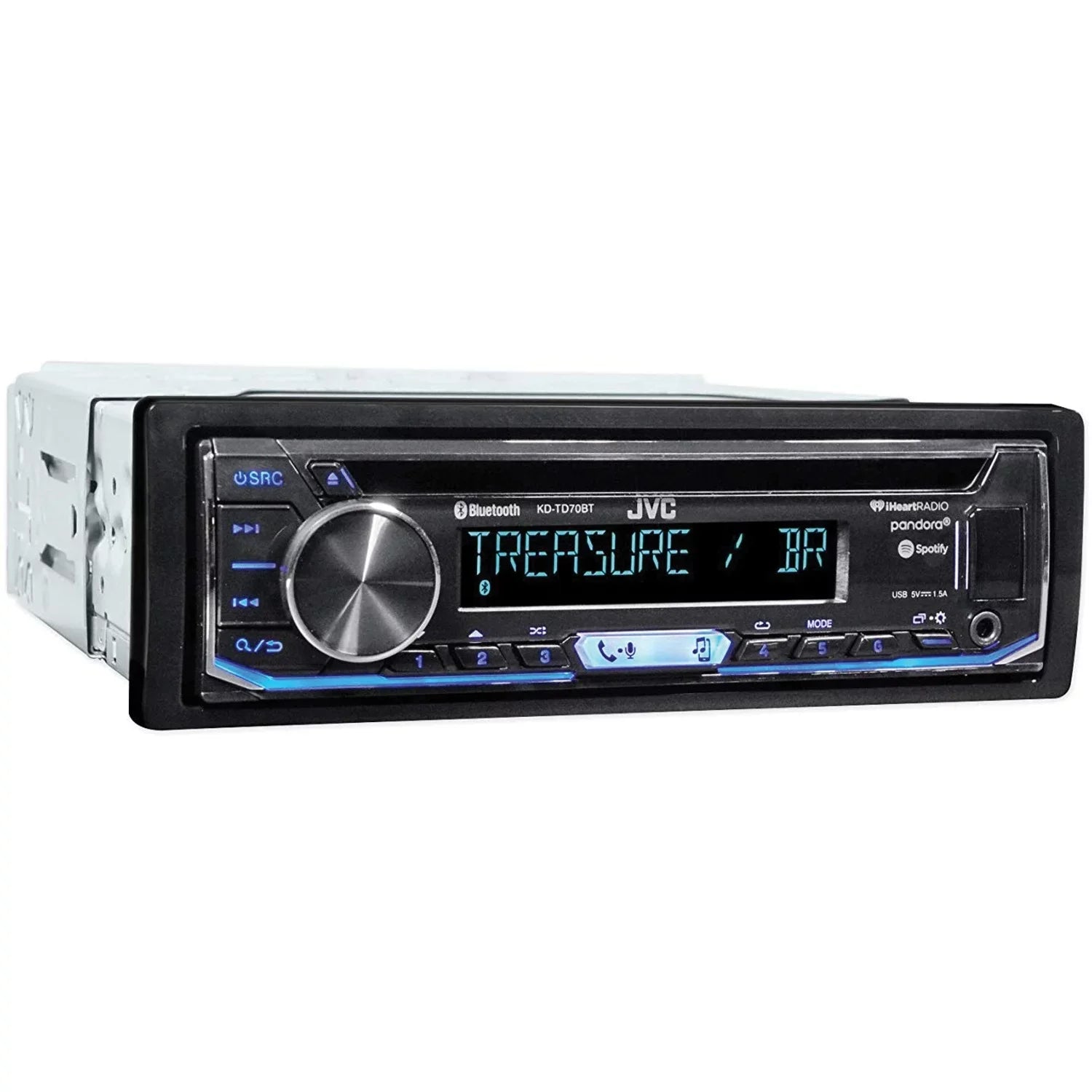 JVC Mobile KD-TD70BT KD-TD70BT Single-DIN In-Dash AM/FM/CD Receiver with Bluetooth