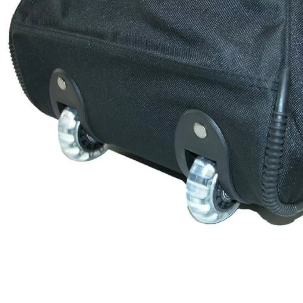 Everest 322WH-BK 22 in. Deluxe Rolling Duffel Bag with Telescopic Handle