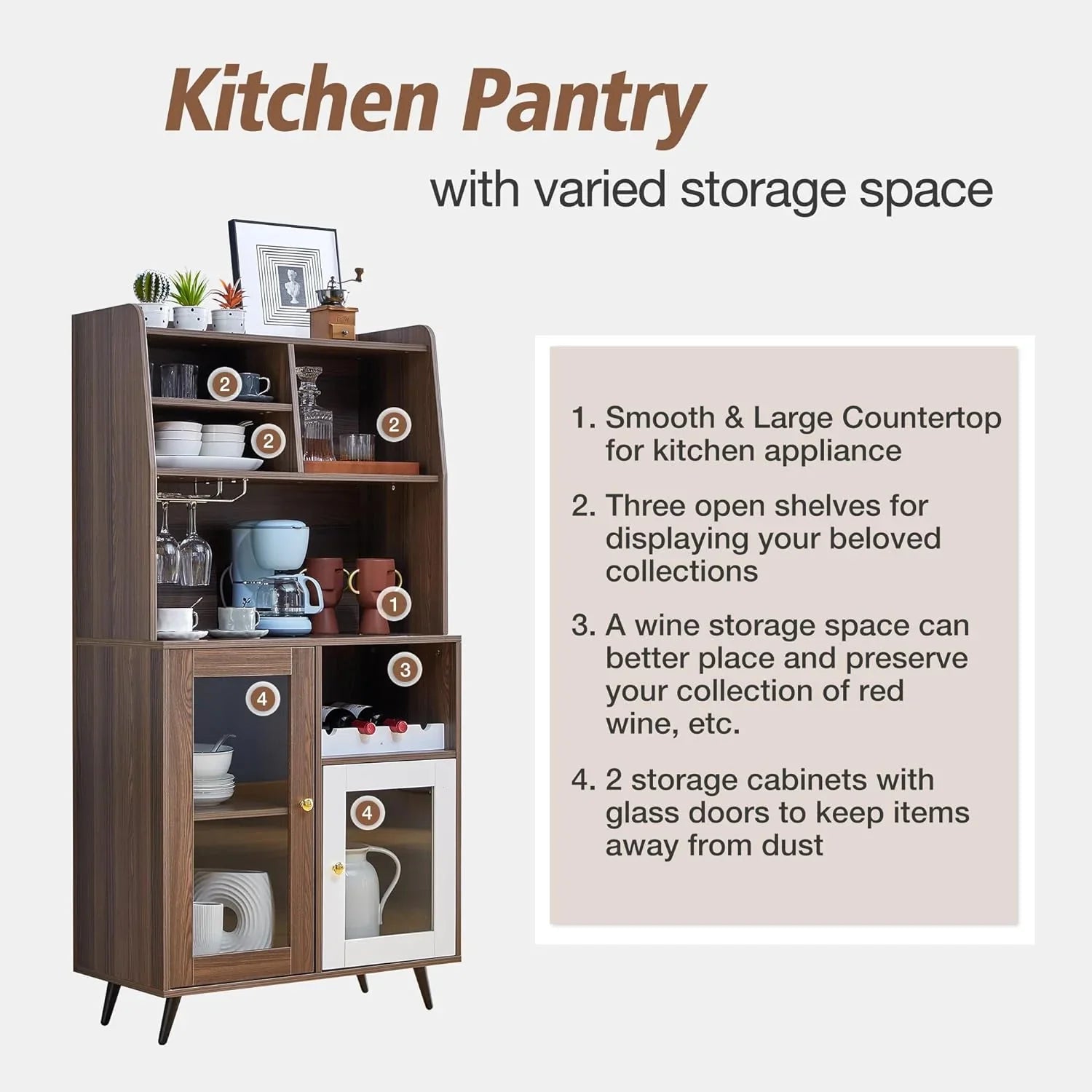 TJUNBOLIFE Locker  Wine Rack Locker  Cabinet Locker Multifunctional Cabinet Kitchen Cabinet Dining Room Cabinet with  Mix of Cabinets and Shelves for Home Bedroom Living Room