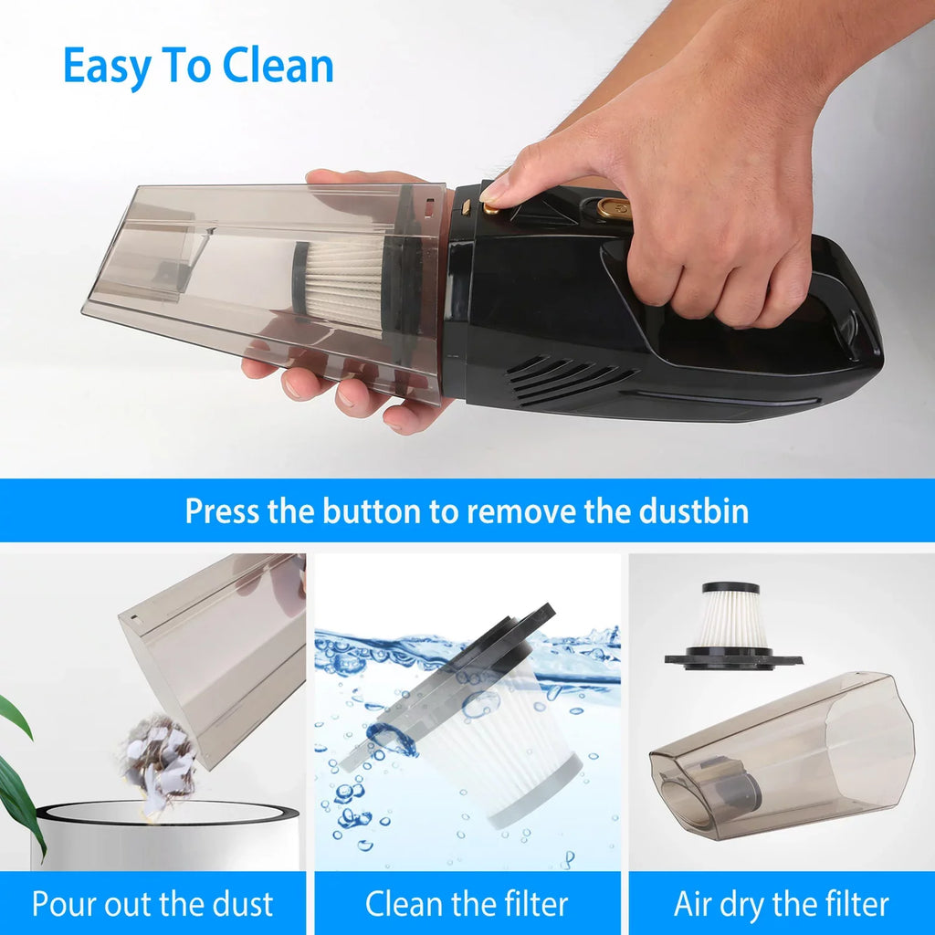 Handheld Vacuum Cleaner, iMountek  Car Vacuum Cleaner 120W 8000PA DC 12V Home Duster Powerful Suction with Accessory Kit