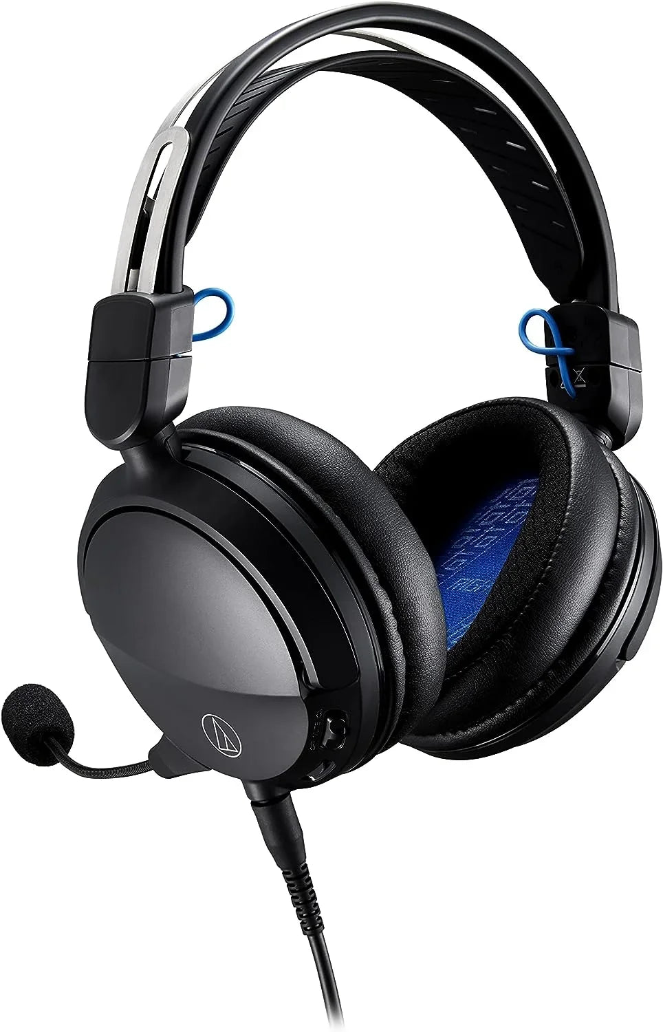 Audio Technica ATH-GL3BK Closed-Back Wired Gaming Headset - Black/Blue with an Additional 2 Year Coverage by Epic Protect (2022)