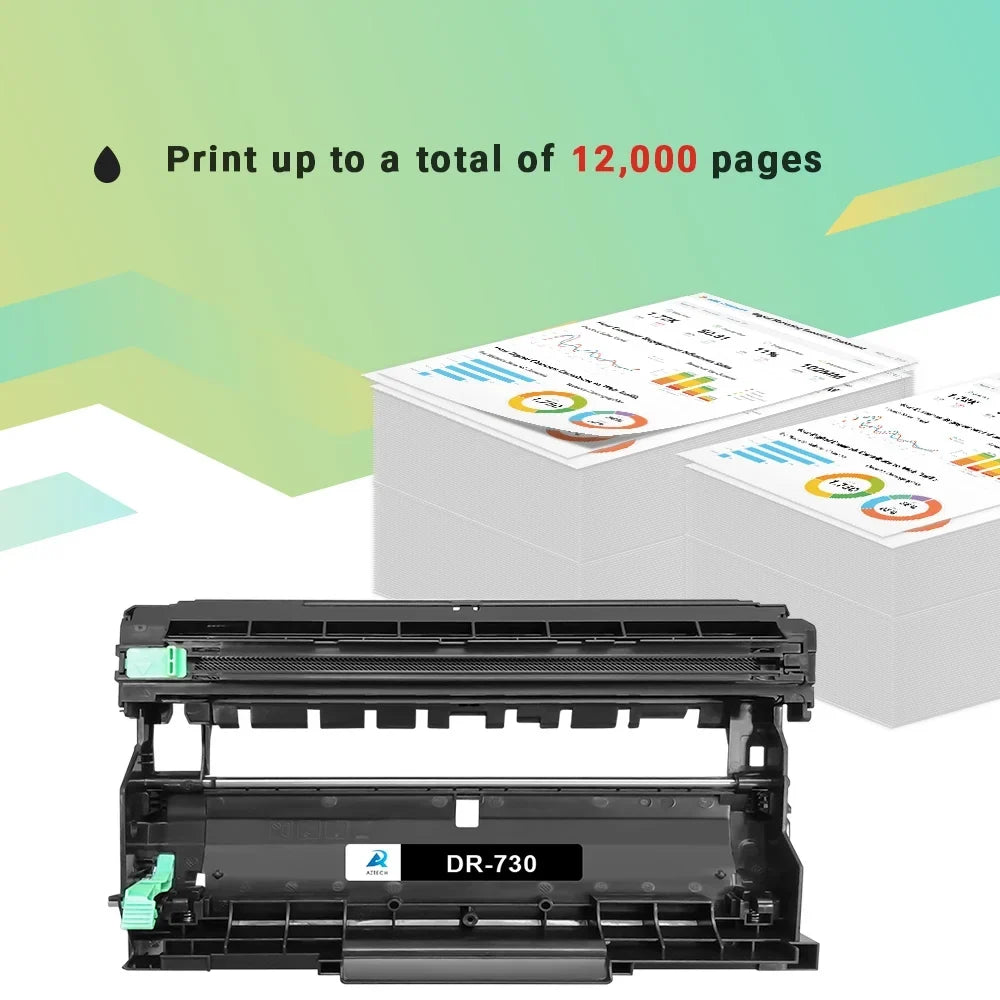 DR730 Drum Unit Compatible for Brother DR-730 Use on HL-L2395DW HL-2370DW HL-2390DW MFC-L2690DW MFC-L2710DW MFC-L2717DW MFC-L2750DW DCP-2550DW Printer (Black, 3-Pack)