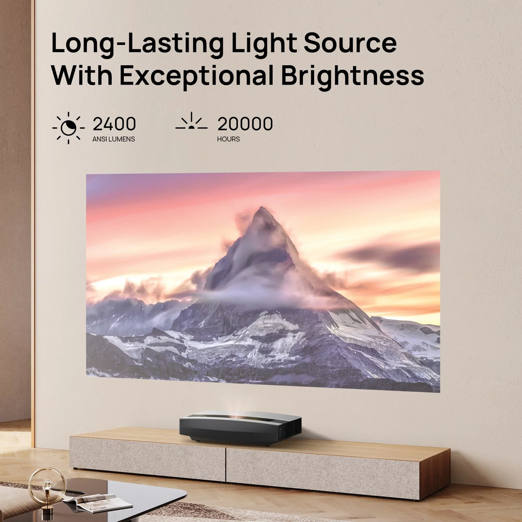 XGIMI AURA 4K Ultra Short Throw Laser Projector with Harman Kardon Speakers, Android TV OS